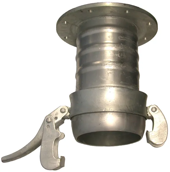 Bauer-male coupling-with flange-and-closure-ring-table-D